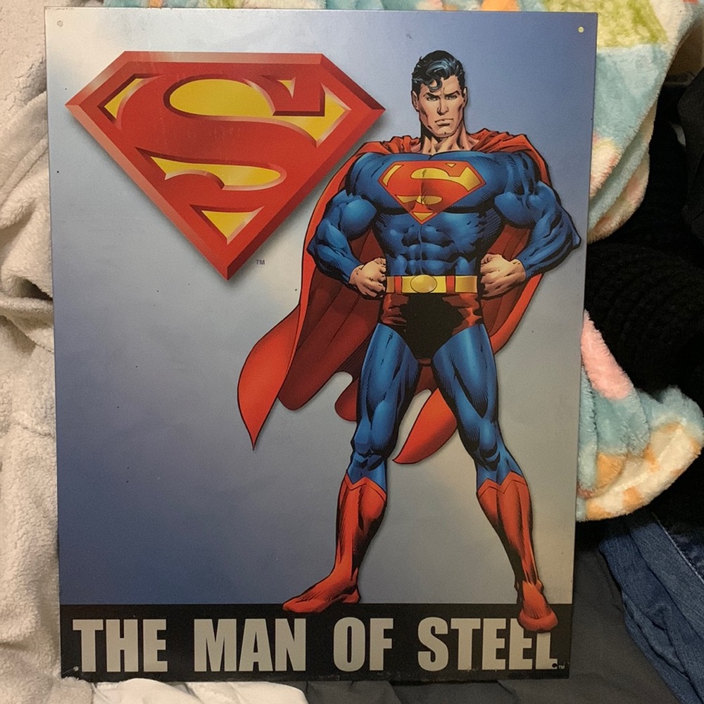 Metal Superman wall decor